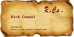 Rick Csepel névjegykártya